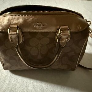 Coach Tan Signature Satchel